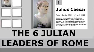 The 6 Julian Leaders Of Ancient Rome [upl. by Azmuh]