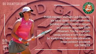 Roland Garros Iga Świątek o deblu koncentracji i muzyce Maanamu [upl. by Laurance]