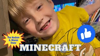 Hudson playing Minecraft kidsvideo kidsfun minecraft minecraftbuilding minecraftvideos gaming [upl. by Gui]