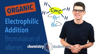 Alkenes Electrophilic Addition with Bromine Br2 Bromination Alevel and IB Chemistry [upl. by Sancho]