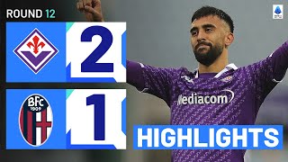 FIORENTINABOLOGNA 21  HIGHLIGHTS  Gonzalez fires La Viola back to winning ways  Serie A 202324 [upl. by Firman]