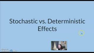 Rad Biology Part  4 Stochastic and Deterministic [upl. by Kinnard]