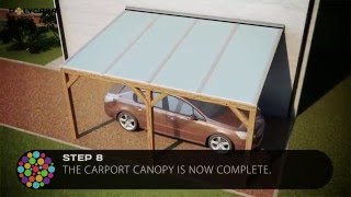 Carport canopy installation guide with structured polycarbonate [upl. by Yajnas]