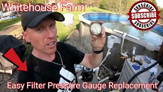 How To Replace A Pool Filter Pressure Gauge [upl. by Ecyned]