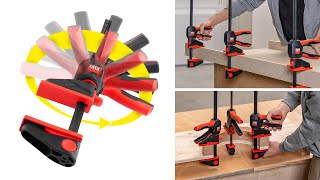 Uniquely flexible and ergonomic Onehanded clamp with rotating handle EZ360  BESSEY [upl. by Nyltiac]