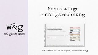 FWZ 18 Analyse Jahresrechnung  1 mehrstufige Erfolgsrechnung [upl. by Drabeck]