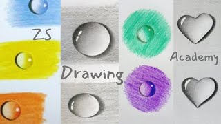 Easy 3D Water Drop Drawing Tutorial  Easy Pencil Drawing  Drop drawing 💧 [upl. by Rora171]