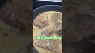 Turkeys breast with cream sauce shorts highlights youtubeshorts viralvideo [upl. by Glanti872]