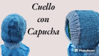 🧶Cuello con Capucha tejido a Dos Agujas paso a paso [upl. by Reneta540]