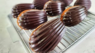 Chocolate Madeleines with Chocolate Shell by Snowuri Baking [upl. by Atiseret]