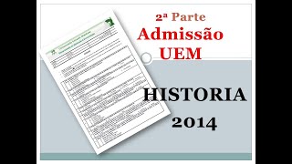 PREPARAÇÃO DE EXAME DE ADMISSÃO DE HISTORIA UEM20142 Parte  UP ACIPOL ISRI ISCISA Djive [upl. by Adnilem]