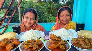 basmati ricemuttonchicken leg piece curry luchicold drinks challenging video with punishment🤮 [upl. by Anneehs]