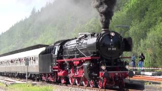 BR 01 202 Ausfahrt PS  Dampf auf der Biebermühle 01062014 Pirmasens Nord [upl. by Nylsor983]