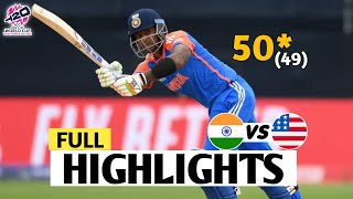 India vs USA ICC T20 World Cup 2024 Match Highlights  IND Vs USA Highlights [upl. by Zink]