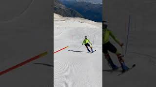 SaasFee Summer 2021 slalom crash [upl. by Felisha301]