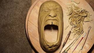 Amazing Art  How to make a Ceramic Mask  Incredible Pottery [upl. by Placidia]