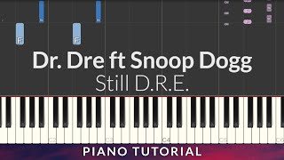 Still DRE  Dr Dre ft Snoop Dogg Piano Tutorial [upl. by Lilah199]