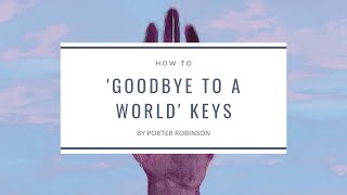 How To Goodbye To A World Keys By Porter Robinson [upl. by Epuladaugairam]