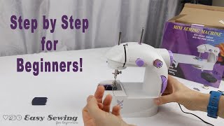 How to Operate a Mini Sewing Machine  Tutorial [upl. by Anassor]