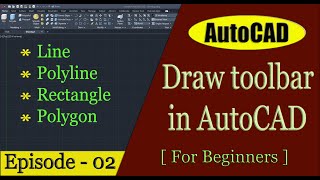 Draw toolbar in AutoCAD  Draw Toolbar  autocad cad [upl. by Amer]