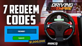 NEW ALL WORKING CODES FOR DRIVING EMPIRE ROBLOX DRIVING EMPIRE CODES [upl. by Fassold]