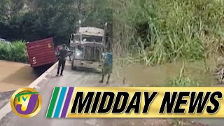 Bog Walk Gorge Closed Due To Overturned Trailer  Brace for More Rains  Met Office tvjmiddaynews [upl. by Pricilla]