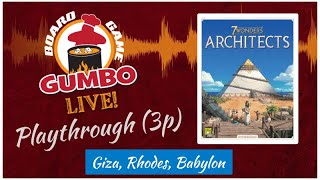 7 Wonders Architects playthrough 2  Giza Rhodes amp Babylon 3p [upl. by Storz]