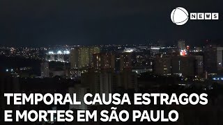 Temporal causa estragos e mortes em São Paulo [upl. by Ariahaj169]