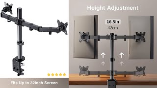 Ergear Dual Monitor Stand for 13 to 32inch Heavy Duty Fully Adjustable Monitor Stand for 2 Monitors [upl. by Hamnet]