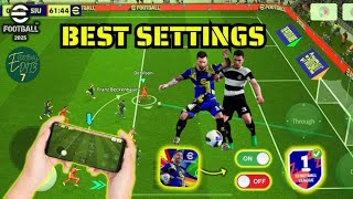 Best play settings in efootball 2025 mobile [upl. by Jo-Ann]