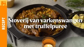 Stoverij van varkenswangen met truffelpuree [upl. by Wooldridge341]