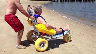 WaterWheels Floating Beach Wheelchair  John Preston Healthcare [upl. by Arria]