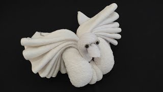 PIGEON TOWEL FOLDING  TOWEL ART [upl. by Hyo]