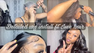 DETAILED frontal wig install ft Isee hair beginner friendly hair tutorial [upl. by Dovev11]