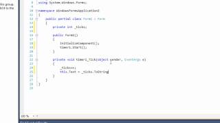 Windows Forms Timers C NET [upl. by Elleynad]