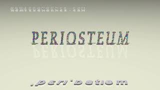 periosteum  pronunciation [upl. by Colier842]