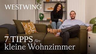 Kleines Wohnzimmer richtig einrichten  Moderne Wohnzimmer Ideen für platzsparendes Wohnen Makeover [upl. by Anomahs]