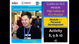 Video 117  Guides on Activity 8 9 amp 10  ALS MyDev Life Skills Module 1  Personal Development [upl. by Norine]