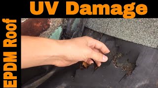 Flat Roof Repair  EPDM Rubber Roof Membrane Degradation from Harmful Ultraviolet Light [upl. by Qahsi841]