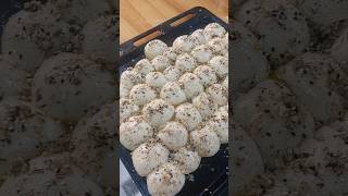 Proofing my Garlic amp Herb Cheese Bites with everythingbagel bakerslife food baking bread [upl. by Anait]