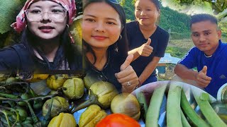 A Day in Jungle part 1Rumpum Spicy mukpangBovicavlog9896 ViniAyemisVlog [upl. by Anneg680]