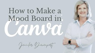 How to Make a Mood Board in CANVA  Canva Tutorial [upl. by Ellenhoj]