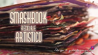 IDEAS PARA RECICLAR HOJAS DE PAPEL SMASHBOOK  SCRAPBOOK [upl. by Macfadyn]