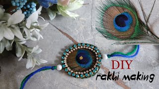 How to make rakhi at home  rakhi making  rakhi making ideas at home  DIY rakhi [upl. by Ahsaret]