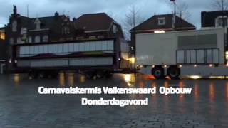 Opbouwen Carnavalskermis Valkenswaard 2017 [upl. by Nordine]