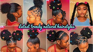 💅🏼💦New Slayed 4c Natural hairstyles for black girlies🎀  𝐏𝐢𝐧𝐭𝐞𝐫𝐞𝐬𝐭 inspired 💖 [upl. by Sakhuja]