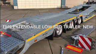 Degroote Trucks FMS extendable low bed trailer for sale [upl. by Calbert895]