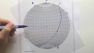 Fold Geometry  P29  Stereonet [upl. by Ihskaneem]