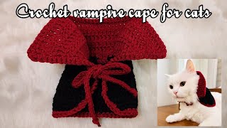 Crochet vampire cape for cats [upl. by Sadowski]