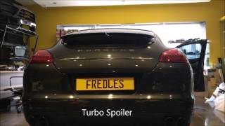 Porsche Panamera Turbo Spoiler installed on Panamera 4 [upl. by Susanna]